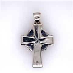 James Avery Retired Crown of Thorns Cross Sterling Silver Pendant